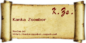 Kanka Zsombor névjegykártya